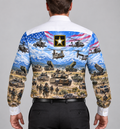 US Army Patriotic Blue Collage