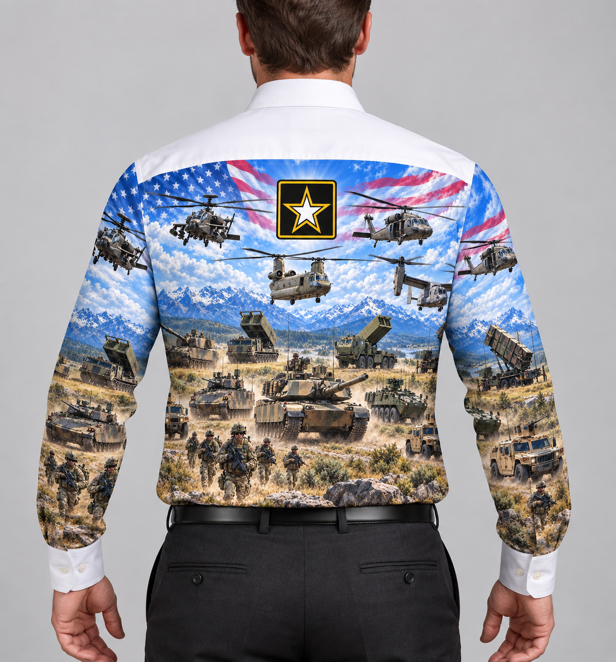 US Army Patriotic Blue Collage
