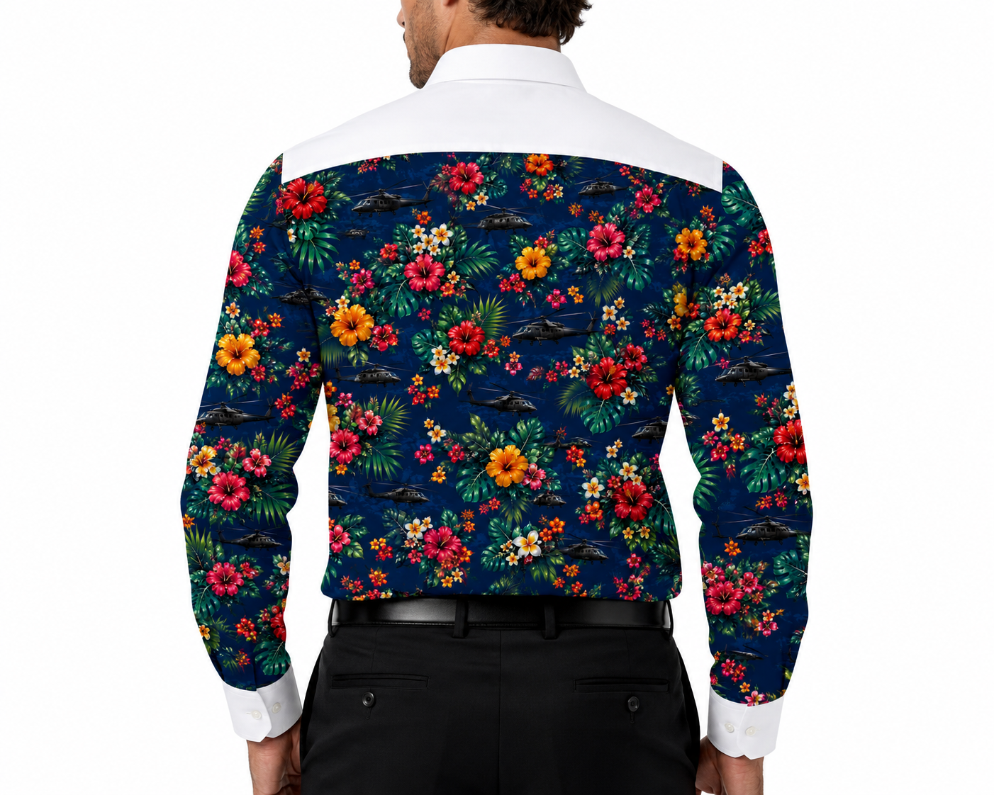 Hawaiian Blue | Custom Photo & Emblem Shirt