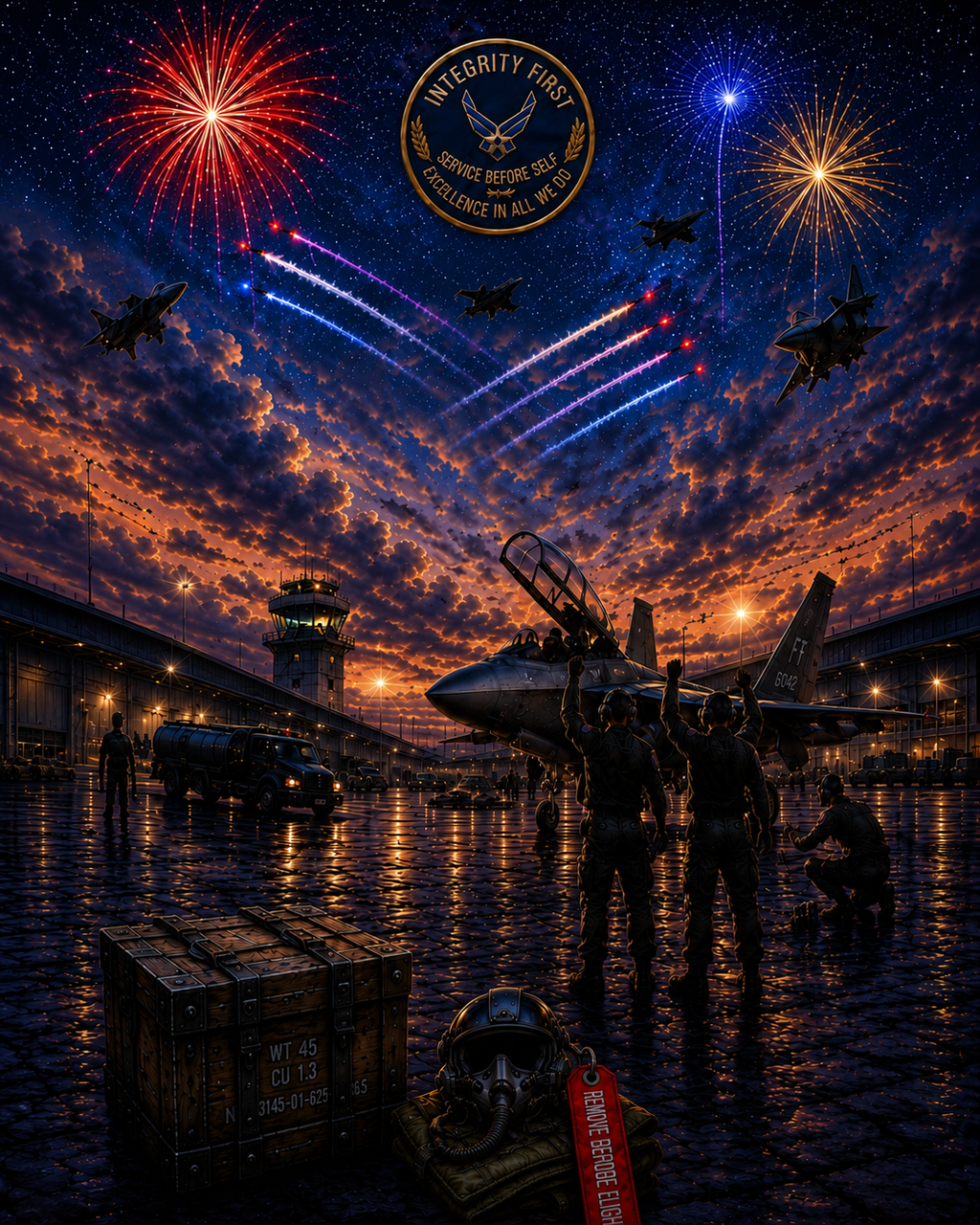 Fly High Air Force Military Party Shirt