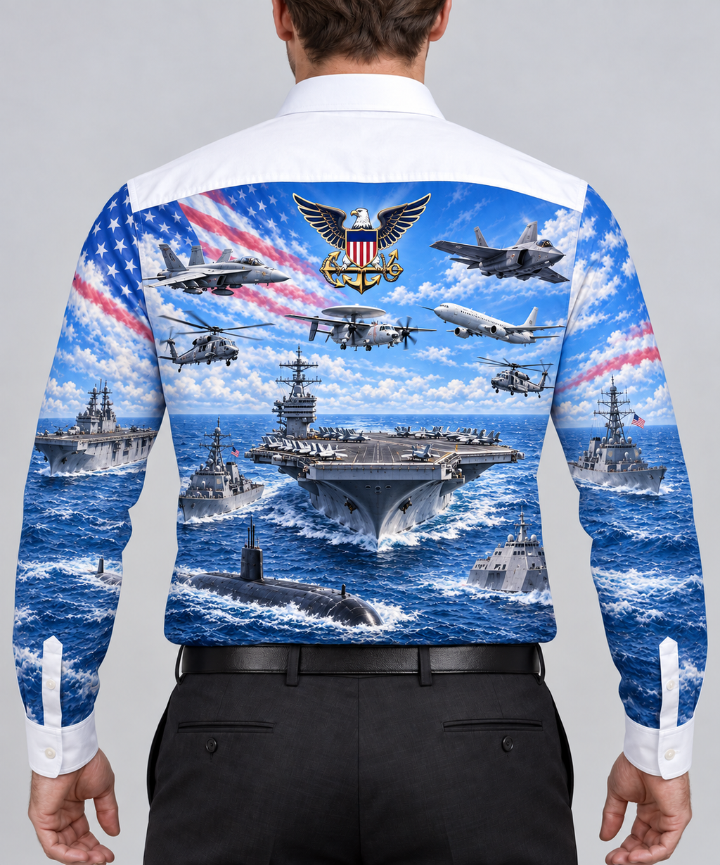 US Navy Patriotic Blue Collage